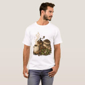 ヴィンテージ コーヒー カップ イラスト Tシャツ (正面フル)