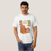 ヴィンテージ コーヒー ショップ 読書 快適 Tシャツ (正面フル)