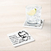 ヴィンテージ・コーヒー・スノブマンの静かな判断 スクエアペーパーコースター (インサイチュ)