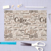 ヴィンテージ コーヒー タイポグラフィー パターン (4) 薄葉紙 (クラフト)