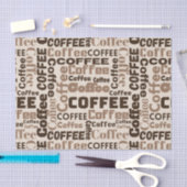 ヴィンテージ コーヒー タイポグラフィ パターン (2) 薄葉紙 (クラフト)