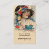 ヴィンテージ・コーヒー・ドリンク・アート 名刺 (裏面)