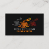 ヴィンテージ コーヒー マグ, バリスタ, カフェ, コーヒー ハウス 名刺 (正面)