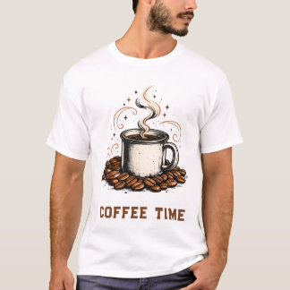 ヴィンテージ コーヒー ラバー Tシャツ | レトロ ホーロー キャンプ M