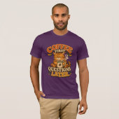 ヴィンテージ コーヒー 猫 Tシャツ - コーヒーが先 (正面フル)
