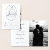 ヴィンテージ·コー結婚スタル-ありがとう 箔カード (ディスプレー)