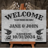 ヴィンテージ、ゴシックまたはハロウィン結婚の歓迎 ポスター