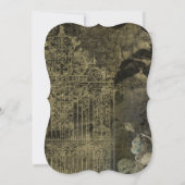 ヴィンテージ ゴシック キリスト教 ウェディング 招待状 (裏面)