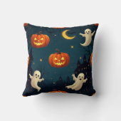 ヴィンテージ ゴシック スカル＆フラワーパターン アクセント ピロー (裏面)