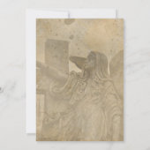 ヴィンテージ ゴシック ストーン エンジェル ウェディング 招待状 (裏面)