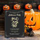 ヴィンテージ ゴシック スプーキーハロウィン 招待状