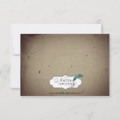 ヴィンテージ ゴシック ハウス ウェディング レスポンス カード (裏面)