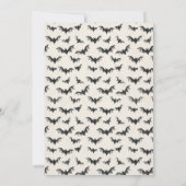 ヴィンテージ ゴシック ハロウィン ベビーシャワー 招待状 (裏面)