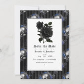 ヴィンテージ ゴシック フラワー ウェディング フォト セーブザデート (正面)