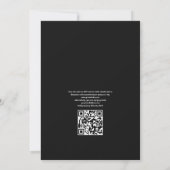 ヴィンテージ ゴシック フラワー QRコード RSVP ウェディング 招待状 (裏面)
