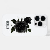 ヴィンテージ ゴシック ブラック ローズ Case-Mate iPhoneケース (裏面 (横))