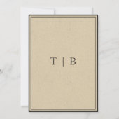 ヴィンテージ ゴシック メディアバル ライン アーチ ボーダー ウェディング 招待状 (裏面)