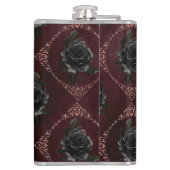 ヴィンテージ ゴシック 黒薔薇 モノグラム フラスク (裏面)