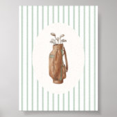 ヴィンテージ ゴルフバッグ ウォールアート (正面)