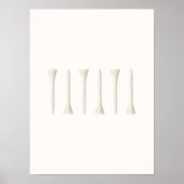 ヴィンテージ ゴルフ ティー ウォール アート ポスター (正面)