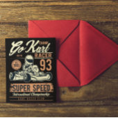 ヴィンテージ ゴーカート レース レトロ ポストカード