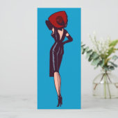 ヴィンテージ ゴージャス グラマー ガール レトロ ピンナップ 招待状 (スタンド正面)