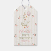 ヴィンテージ・ゴースの1歳誕生日 ギフトタグ (正面)