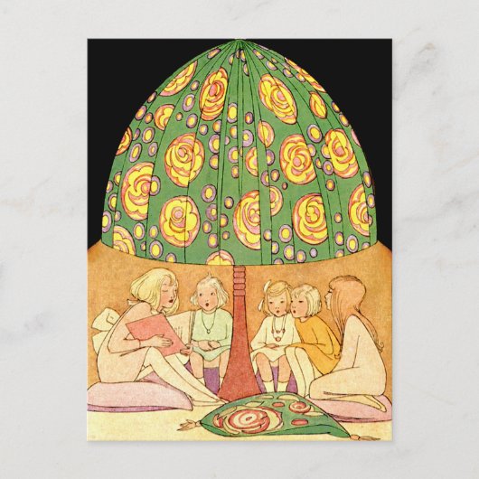 ヴィンテージ ゴースト ストーリー ハロウィーンパーティ ポストカード (正面)