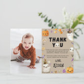 ヴィンテージ ゴースト バースデー フォト ありがとうカード サンキューカード (スタンド正面)