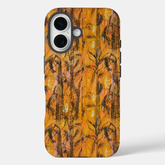ヴィンテージ ゴールデンハーベスト テキスタイル柄 Case-Mate iPhoneケース (裏面)