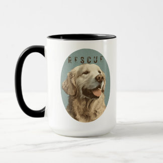 ヴィンテージ ゴールデンレトリバー 保護犬 ポートレート マグカップ