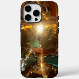 ヴィンテージ ゴールデン サモワール 伝統ある紅茶ポット アートプリント iPhone 16 PRO MAXケース
