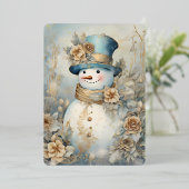 ヴィンテージ ゴールデン スノーマン 箔シーズンカード (立ち正面)