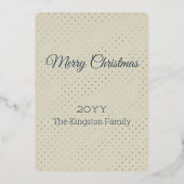 ヴィンテージ ゴールデン スノーマン 箔シーズンカード (裏面)