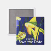 ヴィンテージ ゴールドフィッシュ 水槽 - Save the Date! マグネット (正面/裏面)