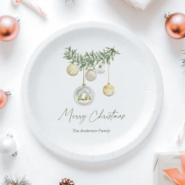 ヴィンテージ ゴールド オーナメント クリスマス ペーパープレート