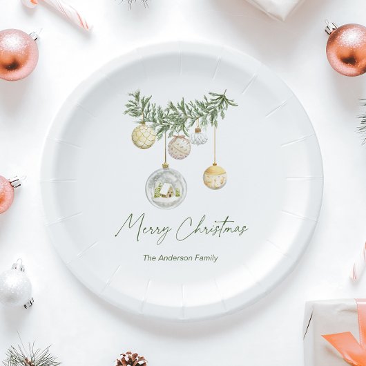 ヴィンテージ ゴールド オーナメント クリスマス ペーパープレート