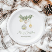 ヴィンテージ ゴールド オーナメント クリスマス ペーパープレート