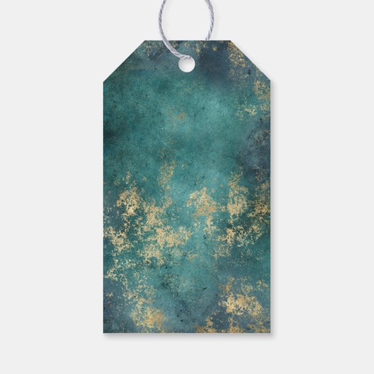 ヴィンテージ ゴールド ジェムストーン キー ギフトタグ (裏面)