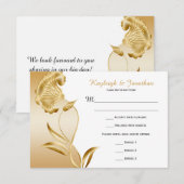 ヴィンテージ ゴールド フラワー スワール RSVP (正面/裏面)