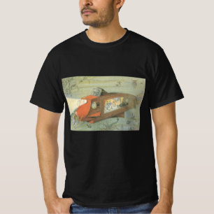 ヴィンテージ サイエンスフィクション スチームパンク 海中の潜水艦 Tシャツ