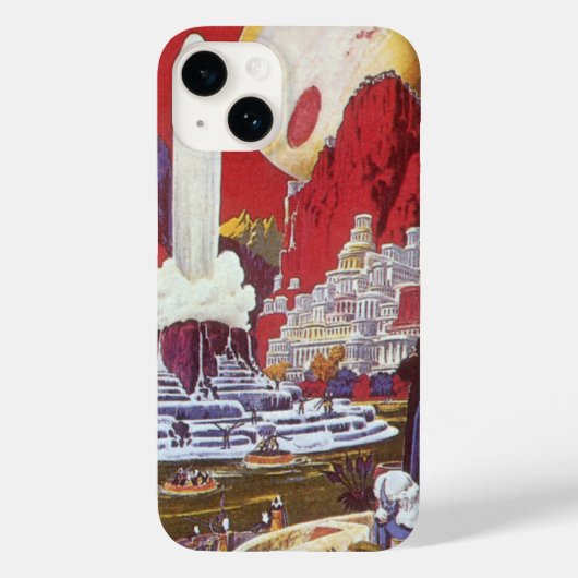 ヴィンテージ サイエンス フィクション、アトランティスの失われた都市 Case-Mate iPhoneケース (裏面)