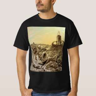 ヴィンテージ サイエンス フィクション エイリアン惑星建設 Tシャツ