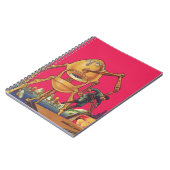 ヴィンテージ サイエンス フィクション エイリアン ロボットが男を捕獲 ノートブック (左側)