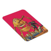 ヴィンテージ サイエンス フィクション エイリアン ロボットが男を捕獲 マグネット (右側)