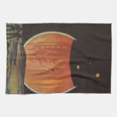 ヴィンテージ サイエンス フィクション、ガニメデの宇宙飛行士 キッチンタオル (横)