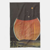 ヴィンテージ サイエンス フィクション、ガニメデの宇宙飛行士 キッチンタオル (縦)