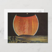 ヴィンテージ サイエンス フィクション、ガニメデの宇宙飛行士 ポストカード (正面/裏面)