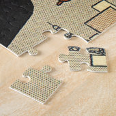 ヴィンテージ サイエンス フィクション クルーズ船 ヘリコプター ジグソーパズル (側面)