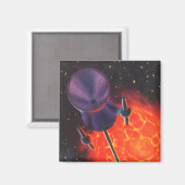 ヴィンテージ サイエンス フィクション, サイエンス フィクション ロケット, 赤い惑星 マグネット (正面/裏面)